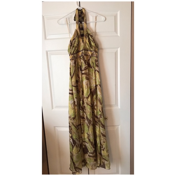 BCBGMaxazria Long Flowing Halter Dress - Picture 2 of 8